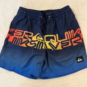 Quiksilver Boy's Wordblock 14" Volleys/Swim Shorts. XS/8.